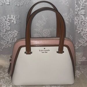 Kate Spade White and Brown Handbag